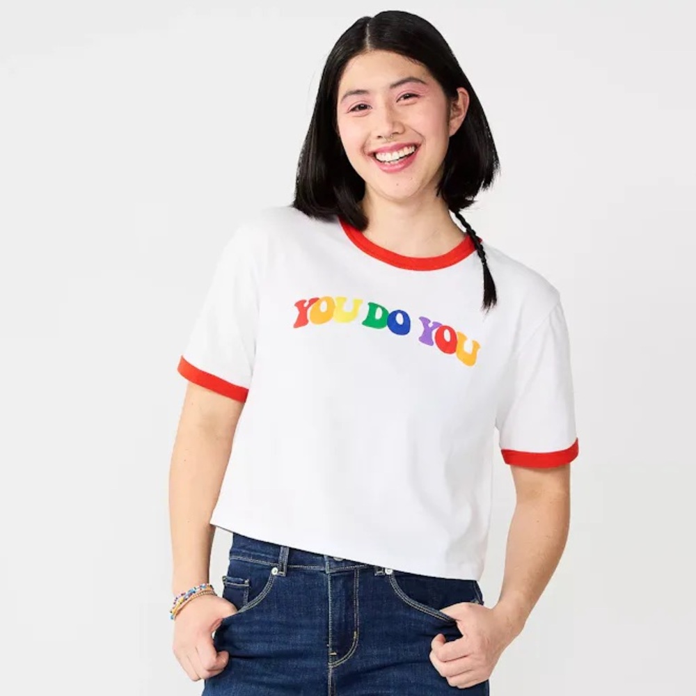 PH by The Phluid Project Adult You Do You Crop Ringer Tee